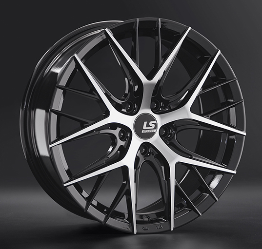 Диски LS wheels FlowForming RC57 8 х 18 5*112 Et: 43 Dia: 66.6 черный полностью полированный