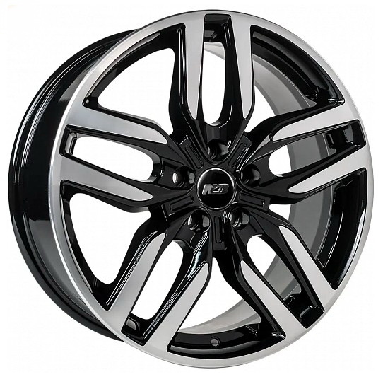 Диски N2O V2212 7.5 х 18 5*114,3 Et: 50 Dia: 67.1 черный с проточкой глянцевый