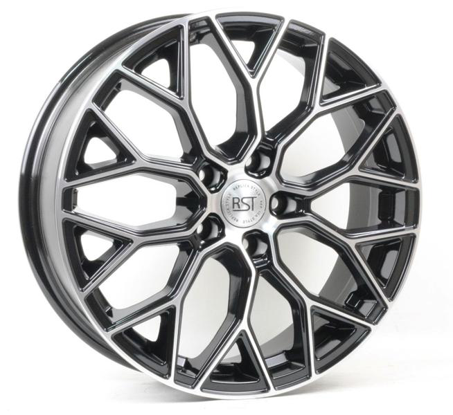 Диски RST R198 6.5 х 18 5*114,3 Et: 37 Dia: 66.5 черный с проточкой глянцевый