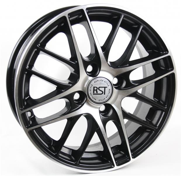 Диски RST R004 5.5 х 14 4*100 Et: 43 Dia: 60.1 черный с проточкой глянцевый