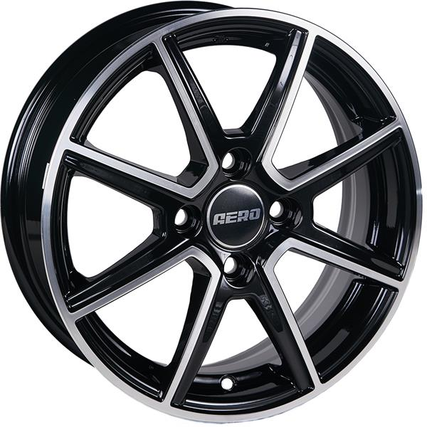 Диски AERO V2101 5.5 х 14 4*100 Et: 42 Dia: 67.1 черный с проточкой глянцевый