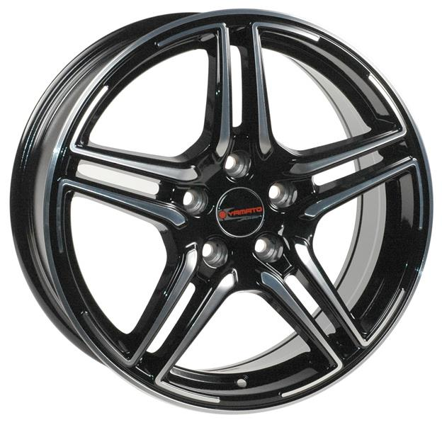 Диски Yamato Haruki 7.5 х 17 5*114,3 Et: 45 Dia: 60.1 черный с проточкой глянцевый