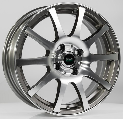 Диски Megami MGM-2 6 х 15 4*98 Et: 35 Dia: 58.6 серый с полировкой