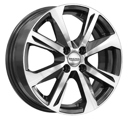 Диски Скад KL-325 6 х 16 4*100 Et: 50 Dia: 60.1 черный с проточкой глянцевый
