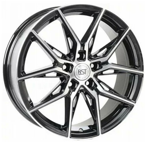 Диски RST R218 7.5 х 18 5*108 Et: 45 Dia: 63.3 черный с проточкой глянцевый