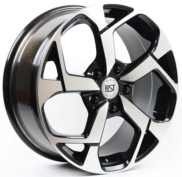 Диски RST R067 7 х 17 5*114,3 Et: 49 Dia: 67.1 черный с проточкой глянцевый