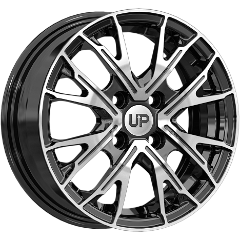Диски Wheels UP Up127 5.5 х 14 4*98 Et: 35 Dia: 58.5 черный с проточкой глянцевый