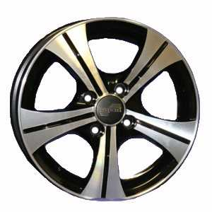 Диски Tech Line 410 5.5 х 14 4*100 Et: 43 Dia: 60.1 черный с проточкой глянцевый