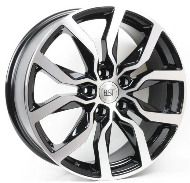 Диски RST R138 7 х 18 5*114,3 Et: 50 Dia: 54.1 черный с проточкой глянцевый