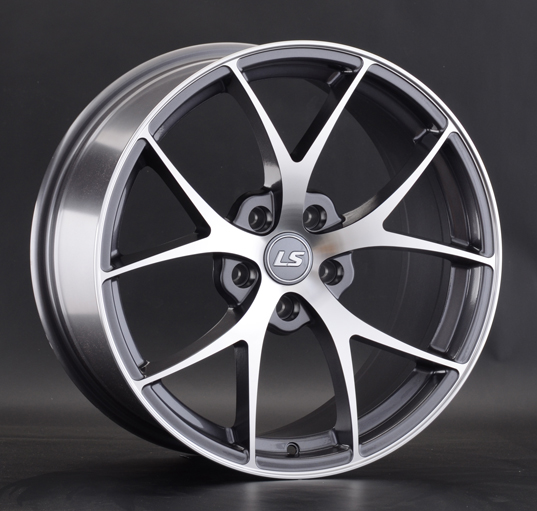 Диски LS wheels LS 845 8.5 х 18 5*114,3 Et: 35 Dia: 67.1 серый с полировкой