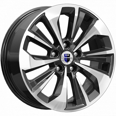 Диски K&K Авиор 7 х 17 5*114,3 Et: 37 Dia: 66.6 черный с проточкой глянцевый