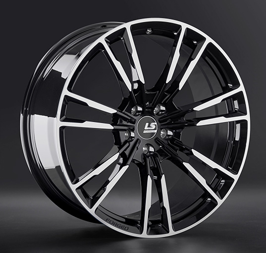 Диски LS Forged FG06 8 х 20 5*112 Et: 27 Dia: 66.6 черный полностью полированный