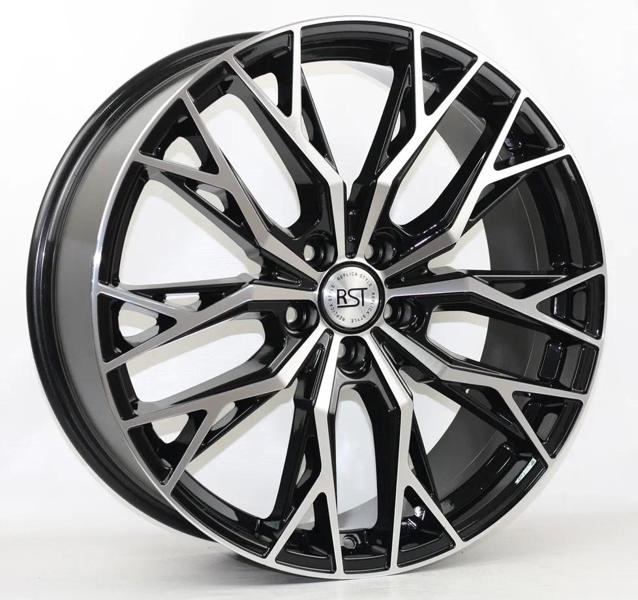 Диски RST R052 8 х 20 5*114,3 Et: 45 Dia: 67.1 черный с проточкой глянцевый