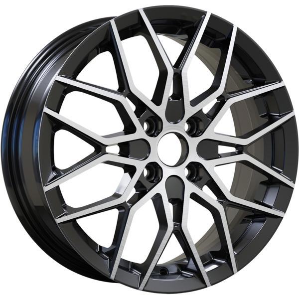 Диски RST R085 6 х 15 4*100 Et: 46 Dia: 60.1 черный с проточкой глянцевый