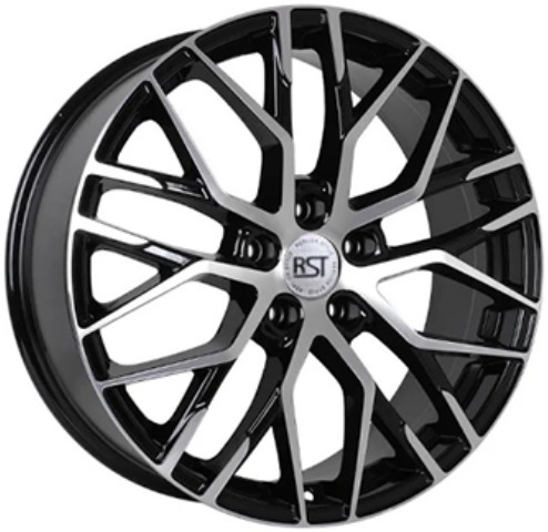 Диски RST R019 7.5 х 19 5*114,3 Et: 50 Dia: 67.1 черный с проточкой глянцевый