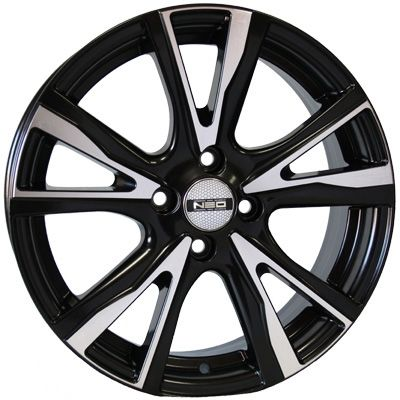Диски NEO 674 6 х 16 4*100 Et: 37 Dia: 67.1 черный с проточкой глянцевый