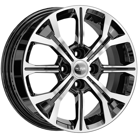 Диски K&K КС945 6 х 15 4*100 Et: 50 Dia: 60.1 черный с проточкой глянцевый