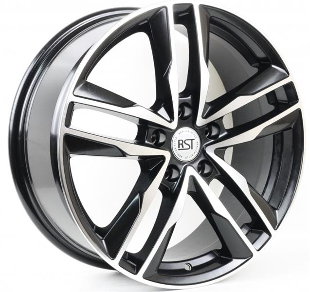 Диски RST R128 7.5 х 18 5*114,3 Et: 51 Dia: 67.1 черный с проточкой глянцевый