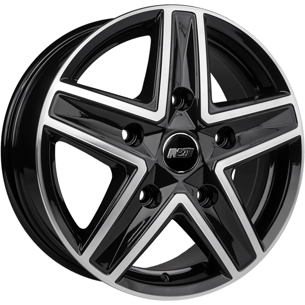 Диски N2O V2237 6.5 х 16 5*108 Et: 42 Dia: 65.1 черный с проточкой глянцевый