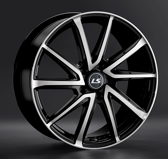 Диски LS wheels LS1290 7 х 17 5*100 Et: 55 Dia: 56.1 черный полностью полированный