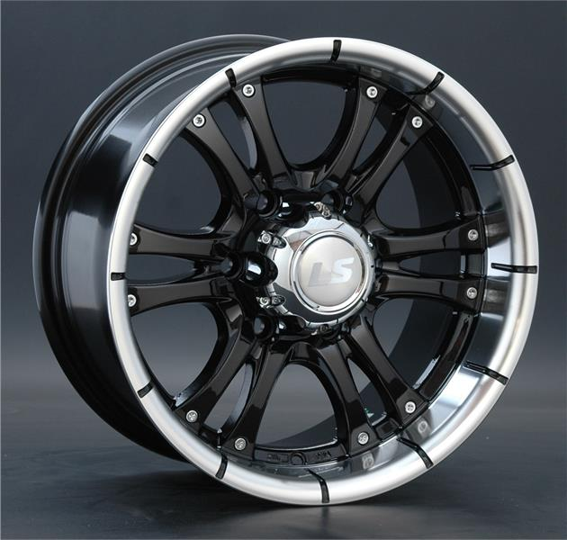 Диски LS wheels LS161 8 х 16 6*139,7 Et: 10 Dia: 93.1 черный с полированным ободом