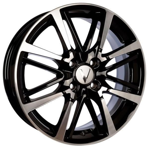 Диски N2O V2216 6 х 16 4*100 Et: 52 Dia: 54.1 черный с проточкой глянцевый