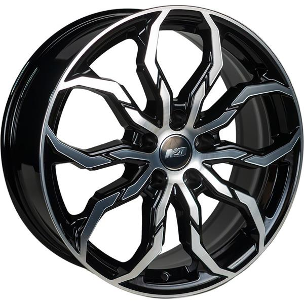 Диски N2O V2234 7.5 х 18 5*114,3 Et: 38 Dia: 67.1 черный с проточкой глянцевый