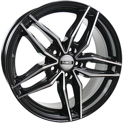 Диски NEO 782 7.5 х 17 5*108 Et: 50.5 Dia: 63.3 черный с проточкой глянцевый