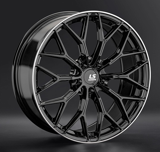 Диски LS wheels FlowForming RC69 8.5 х 19 5*114,3 Et: 45 Dia: 67.1 черный с полированным ободом