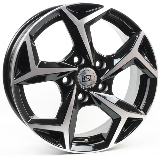 Диски RST R066 6.5 х 16 5*112 Et: 46 Dia: 57.1 черный с проточкой глянцевый