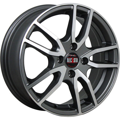 Диски ALCASTA M57 6.5 х 16 4*100 Et: 50 Dia: 60.1 серый с полировкой