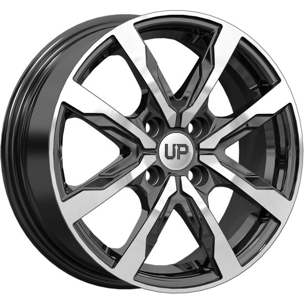 Диски Wheels UP Up122 6 х 15 4*100 Et: 47 Dia: 60.1 черный с проточкой глянцевый