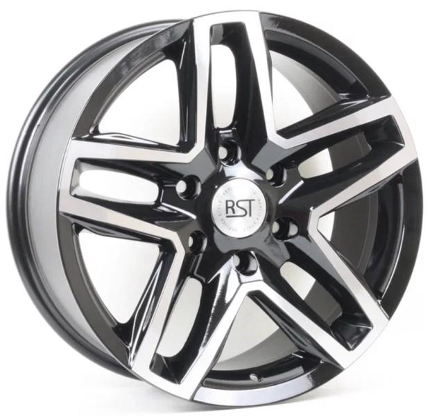 Диски RST R238 8 х 18 6*139,7 Et: 35 Dia: 100.1 черный с проточкой глянцевый