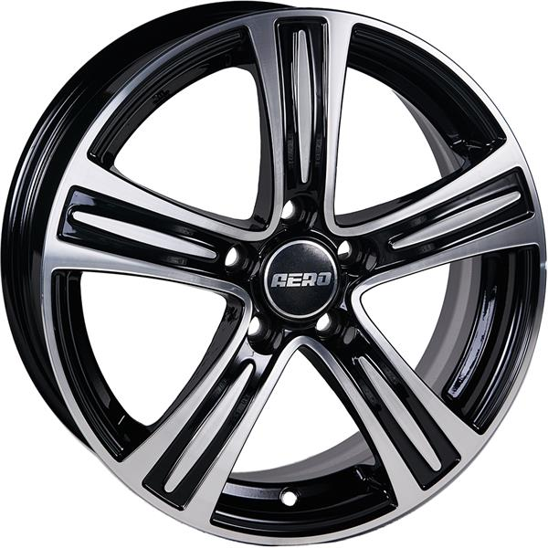 Диски AERO V2109 6 х 15 5*100 Et: 38 Dia: 57.1 черный с проточкой глянцевый