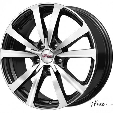 Диски iFree Бэнкс 7 х 17 5*112 Et: 45 Dia: 57.1 черный с проточкой глянцевый