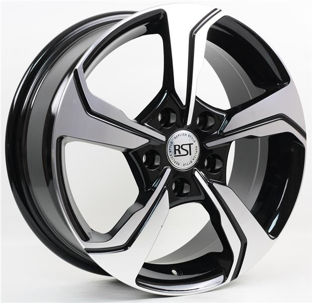 Диски RST R026 6.5 х 16 5*100 Et: 40 Dia: 57.1 черный с проточкой глянцевый