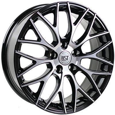 Диски RST R137 7 х 17 5*114,3 Et: 35 Dia: 67.1 черный с проточкой глянцевый
