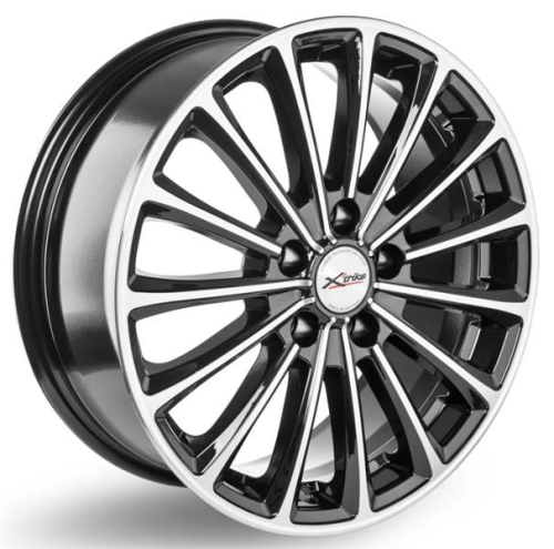 Диски X'trike X-136 7 х 17 5*114,3 Et: 45 Dia: 60.1 черный с проточкой глянцевый