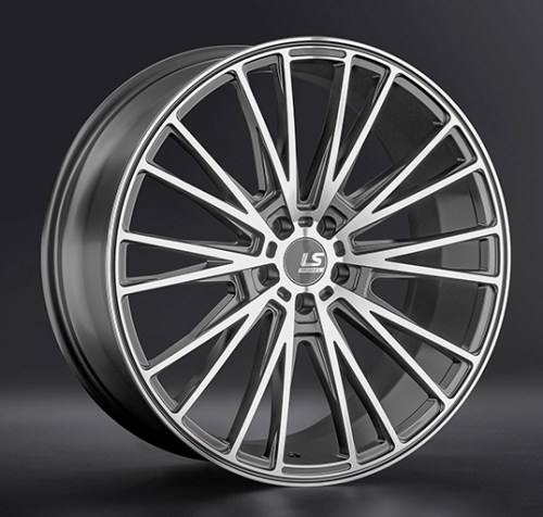 Диски LS wheels FlowForming RC60 9 х 21 5*114,3 Et: 30 Dia: 60.1 серый с полировкой