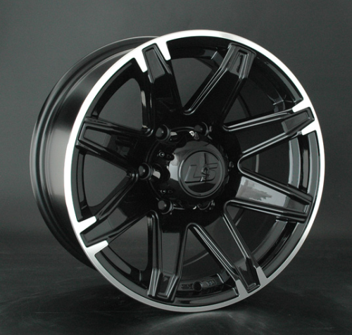 Диски LS wheels LS 763 8 х 17 6*139,7 Et: 10 Dia: 107.6 черный с полированным ободом