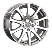 Диски LS wheels LS195 7 х 16 5*112 Et: 39 Dia: 66.6 серый с полировкой