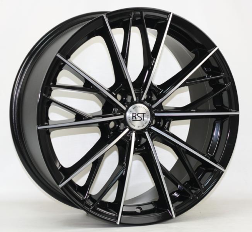 Диски RST R248 8 х 18 5*112 Et: 45 Dia: 66.6 черный с проточкой глянцевый