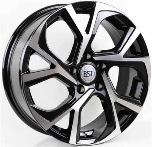 Диски RST R087  6.5 х 17 5*114,3 Et: 45 Dia: 67.1 черный с проточкой глянцевый