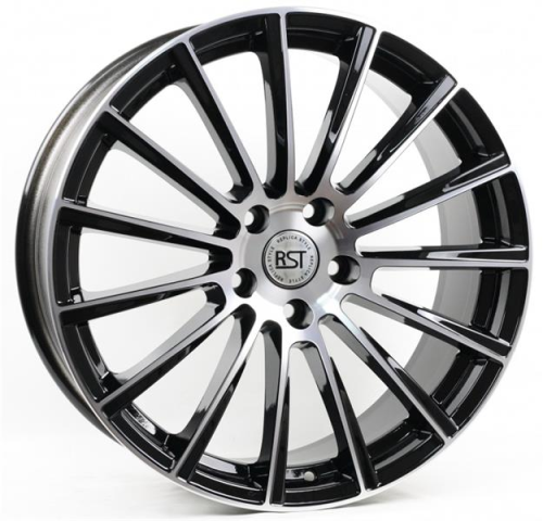 Диски RST R049 8 х 19 5*112 Et: 43 Dia: 66.6 черный с проточкой глянцевый