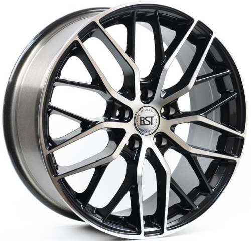 Диски RST R008 7.5 х 18 5*114,3 Et: 45 Dia: 67.1 черный с проточкой глянцевый