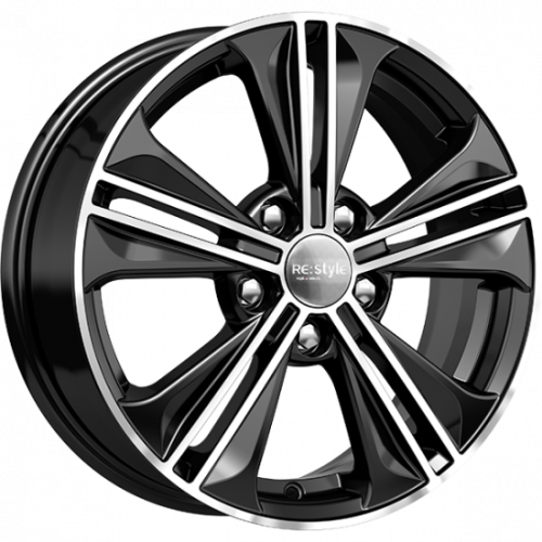 Диски K&K КС778 6 х 16 5*114,3 Et: 47 Dia: 67.1 черный с проточкой глянцевый