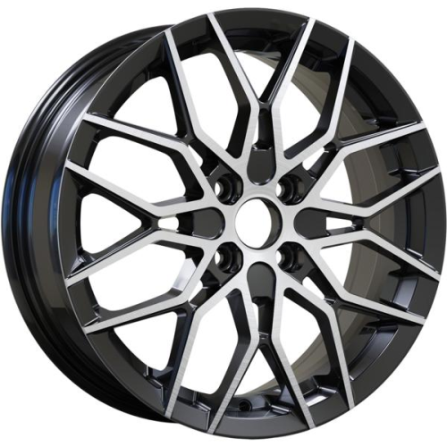 Диски RST R085 6 х 15 4*100 Et: 46 Dia: 54.1 черный с проточкой глянцевый