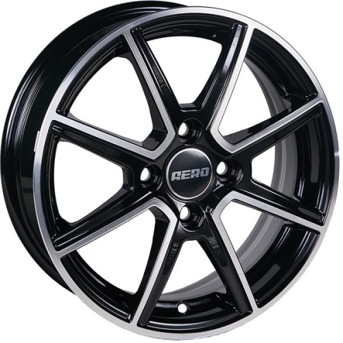 Диски AERO V2101 5.5 х 14 4*100 Et: 43 Dia: 60.1 черный с проточкой глянцевый