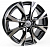 Диски RST R045 6 х 15 4*100 Et: 50 Dia: 60.1 черный с проточкой глянцевый