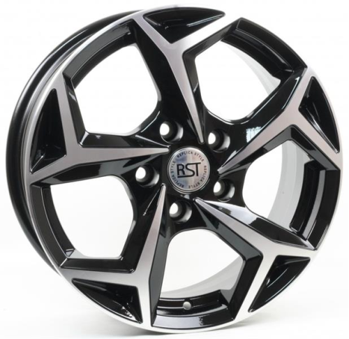 Диски RST R066 6.5 х 16 5*100 Et: 48 Dia: 56.1 черный с проточкой глянцевый